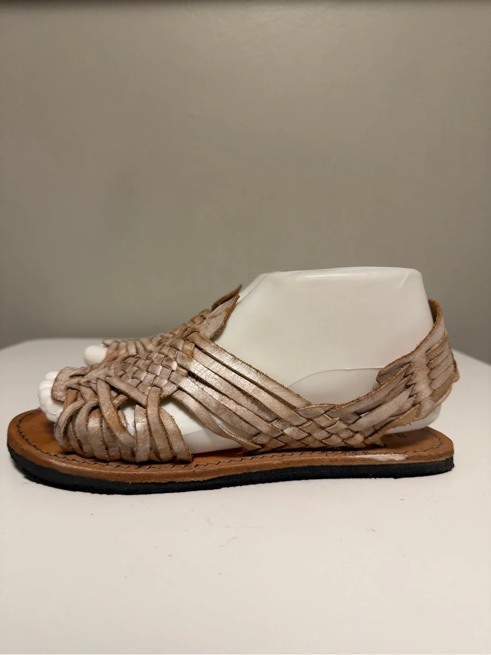 Bed|Stu Bed Stu Lauren Sandals Tan Leather Slip-On Square Toe Women’s US 8